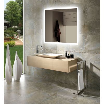 Miseno Mm4040led Mirrored 40 Quot X 40 Quot Square Frameless Wall