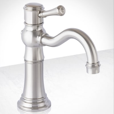 Miseno Mno521bn Brushed Nickel Santi V Single Hole Bathroom Faucet Includes Brass Push Pop Drain Assembly Miseno Com