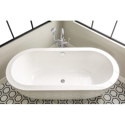Miseno Mno6732fso White 67 Free Standing Oval Acrylic Bathtub Overflow Drain Assembly Included Miseno Com