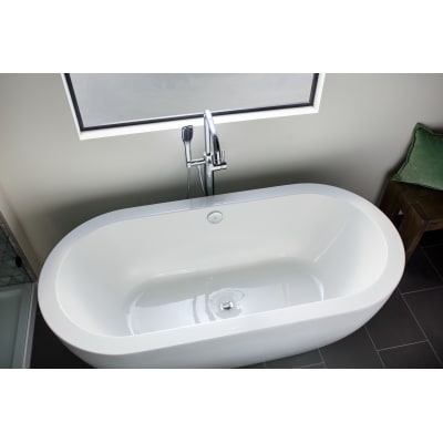 Miseno Mno6732fso White 67 Free Standing Oval Acrylic Bathtub Overflow Drain Assembly Included Miseno Com