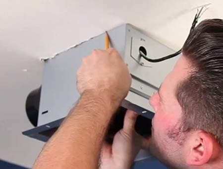 How to install a bathroom exhaust fan