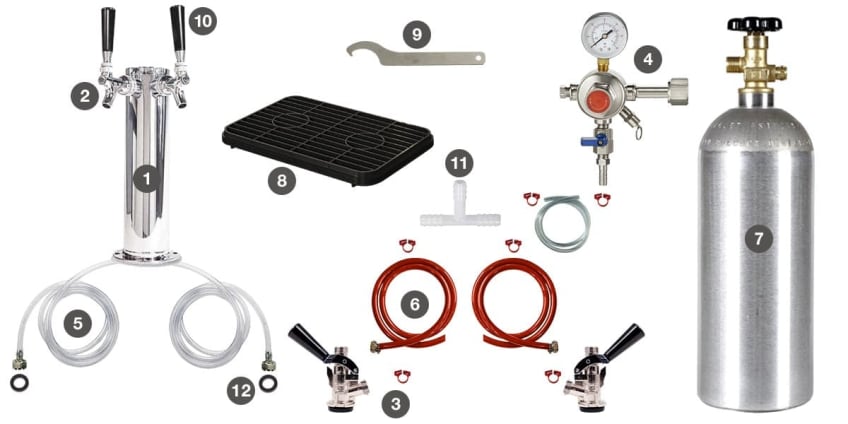 20 Inch Wide Dual Tap Kegerator for Full Size Kegs with Ultra Low Temp