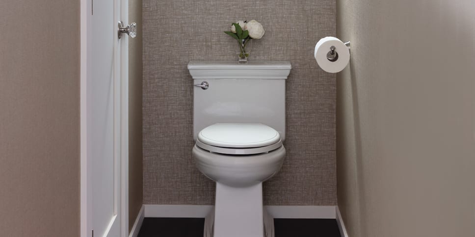 Miseno High Efficiency two-piece elongated toilet chair height.